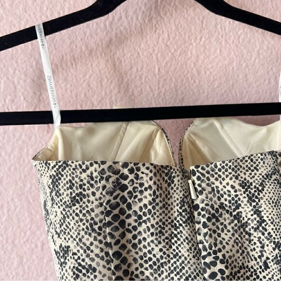 Zimmermann Monochrome Snake Print Mini Dress - Picture 9 of 16